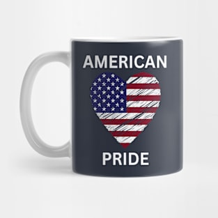 "American Pride" with Heart Mug